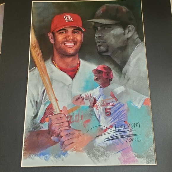 Print Of Albert Pujols St. Cardinals Baseball. 2006. 20x16. - Picture 2 of 5